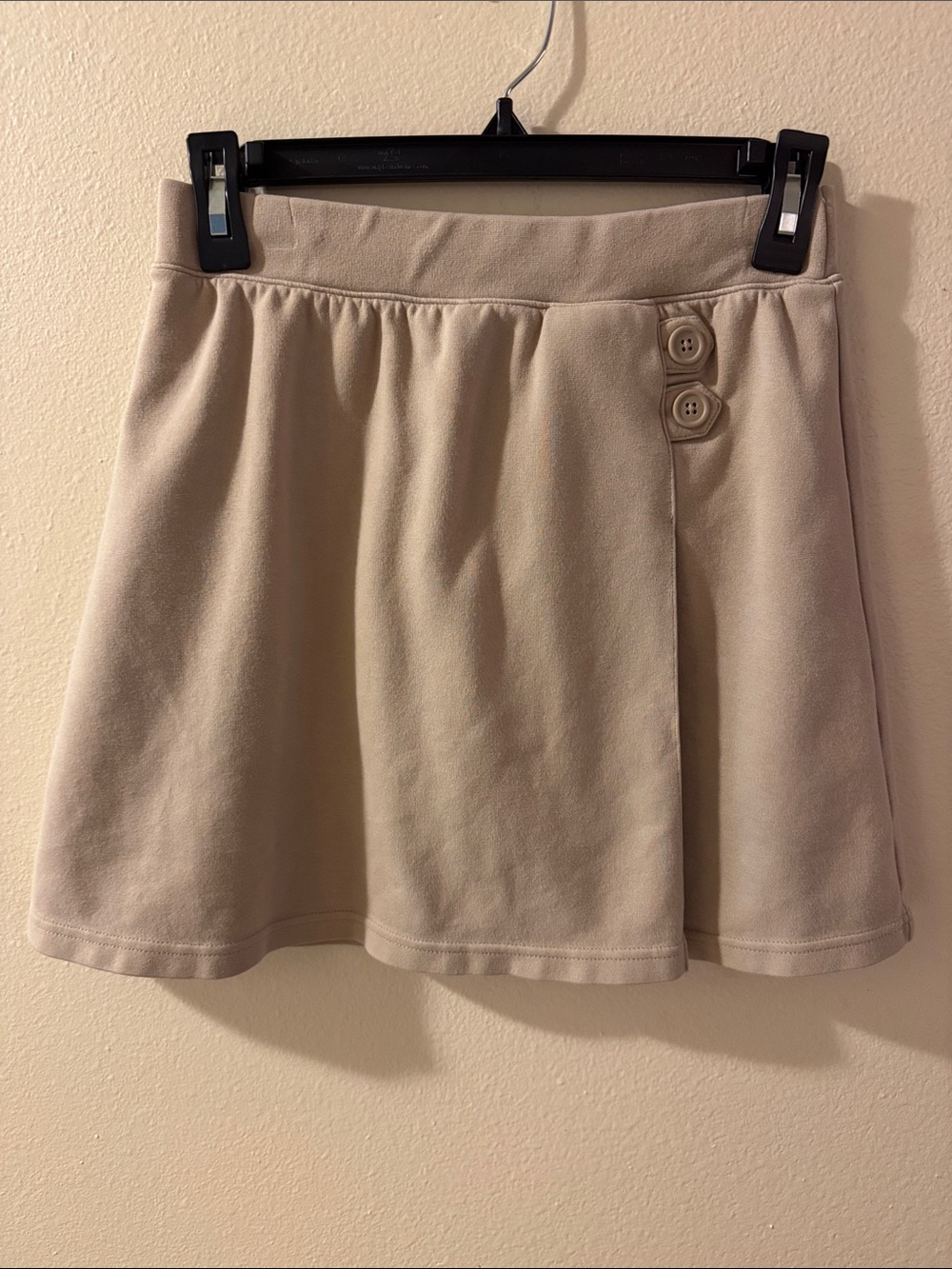 Cat & Jack Beige Girls Skort with Button Detail
